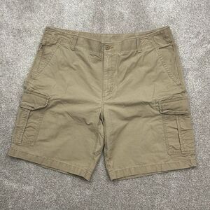 L.L Bean Shorts Mens's Size 42 Beige Cargo Utility Pockets Cotton Casual Outdoor